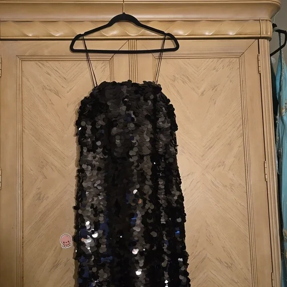 Banana Republic Teia Sequin Maxi Dress. Size 18. BLACK. - Picture 10 of 14